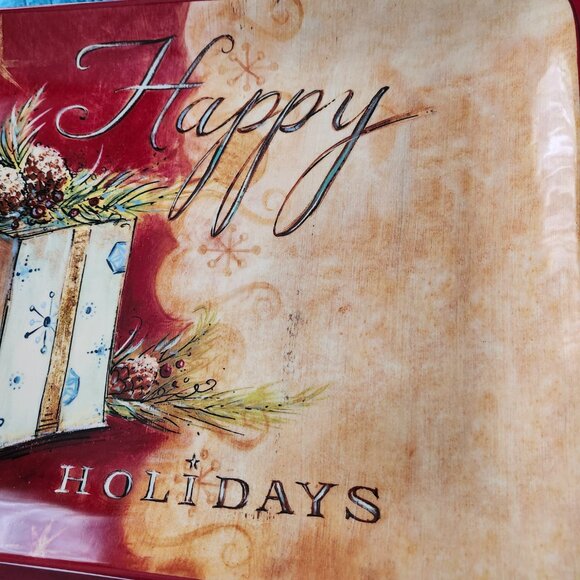 Certified International Happy Holidays Rectangle Serving Platter 12 " × 16" - Picture 5 of 7